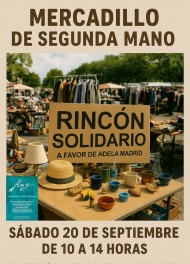 Mercadillo de segunda mano a favor de Ela Legans