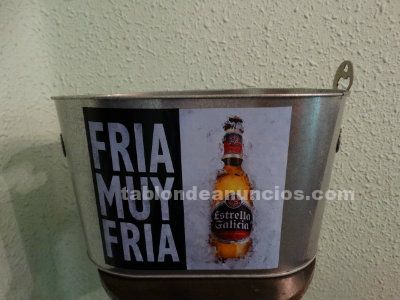 Enfriador metálico cerveza Estrella de Galicia