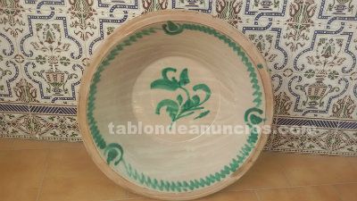 Vendo Lebrillo Antiguo de Ceramica Granadina 52 cm.