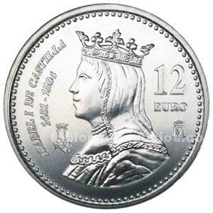 Moneda conmemorativa 12 euros 2004.