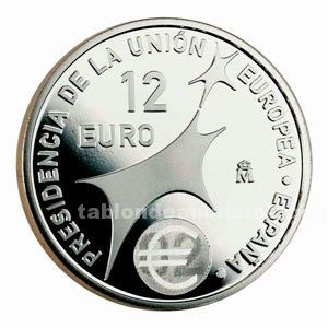 Moneda conmemorativa 12 euros 2002. 