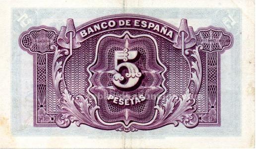 Billete de cinco pesetas