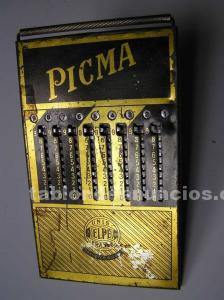 Antigua calculadora mecánica picma de los años 20 - tipo taschenrechner addiator