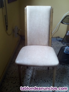 3 sillas tapizadas en skay