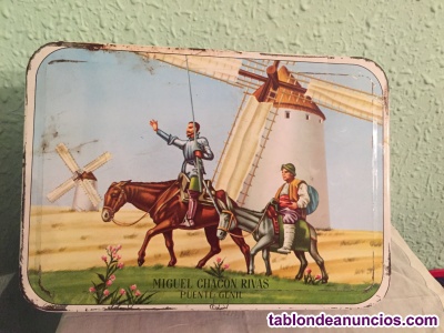 Caja membrillo con imagen de Don Quijote y Sancho Panza