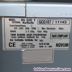 Congelador expositor NOVUM ARAN 805 L