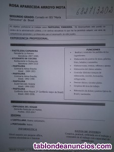 Tablon De Anuncios Busco Trabajo Como Ayudante De Cocina Demanda De Empleo Huelva