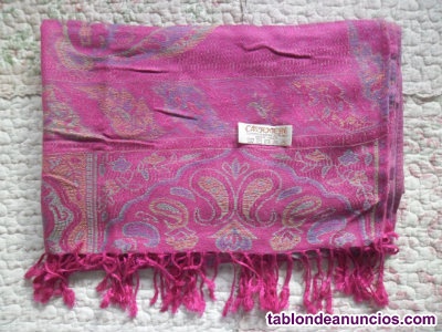 Pashmina cachemir seda pañuelo bufanda india