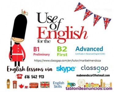 Clases de inglés individuales online/presencial