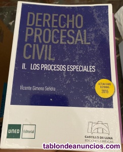 Derecho procesal civil. Los procesos especiales 
