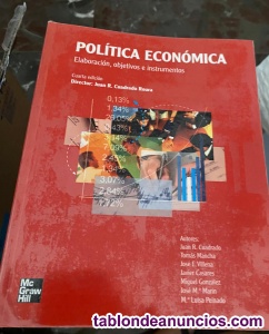 POLITICA ECONOMICA . Elaboracion, objetivos e instrumentos
