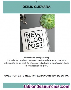 Redactor de post para blog