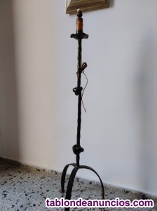 Lámpara antigua de forja color negro 