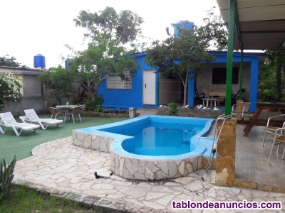 La casa Azul en Playa Guanabo