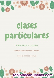 Clases particulares de Primaria y la ESO