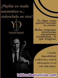 M�sica con violonchelo para eventos