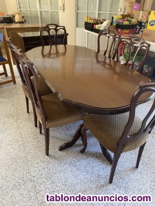Venta de mesa de sal�n extensible y seis sillas