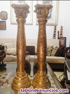 Columna de madera antigua 71 cm