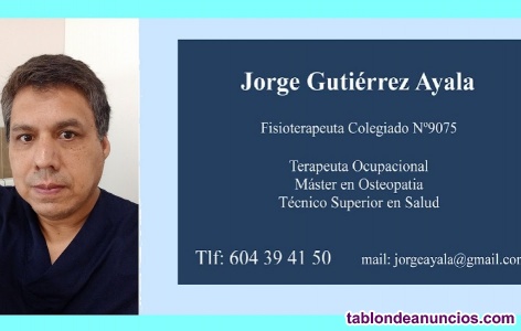 Se ofrece Fisioterapeuta y Terapeuta Ocupacional