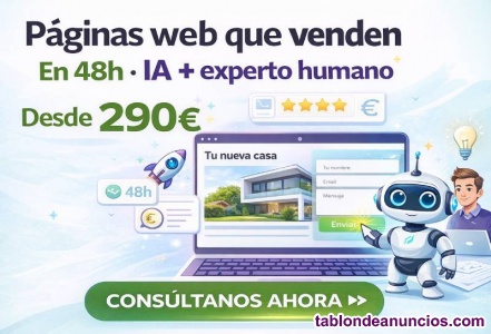 P�ginas web que venden desde 290 � � En 48 h � IA + experto humano