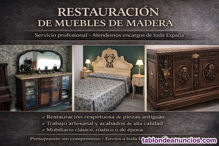Restauraci�n profesional de muebles de madera 