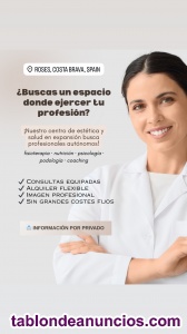 Alquiler de consulta equipada por d�as en Rosas