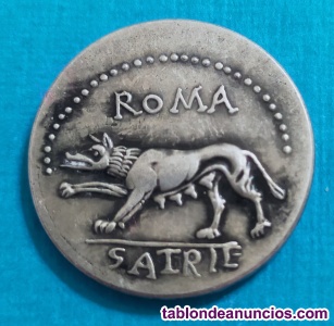 Moneda romana. Ba�o de plata.