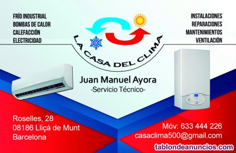 Instalador, reparador Aire A. Y Calefacci�n 
