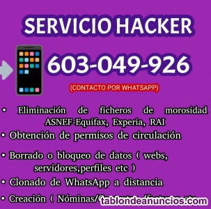 Servicios Hacker 2026 TLF: +34 603.04.99.26