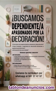 Dependiente Comercio decoraci�n y regalos