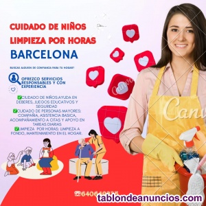 Cuidadora de adultos mayores, ni�os y limpieza