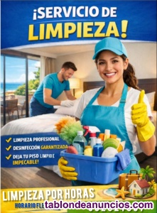 Limpiezas por horas para domicilios, Air Bnb...