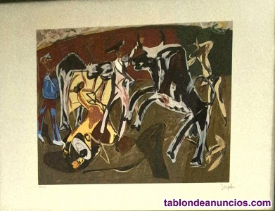 Serigraf�as pintores  Antonio L�pez, Rafael Alberti, Juan Barjola