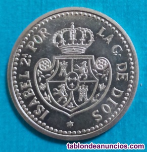 Moneda Isabel II 1850 plata