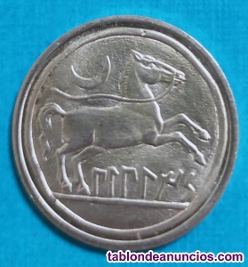 Moneda �bera caballo y luna plata