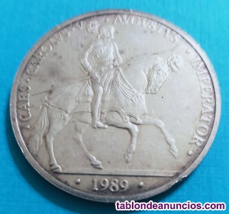 Moneda onza Carlos V a caballo plata. Inversi�n o colecci�n 