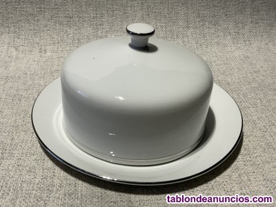 Mantequera de porcelana Bohemia, 1930 ano.