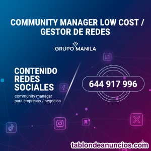 Community manger - low cost