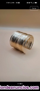 Pulsera mujer dorada ancha 