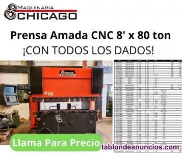 Prensa Amada CNC 8' x 80 ton 