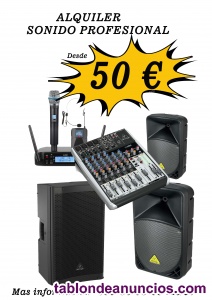 Alquiler de sonido profesional