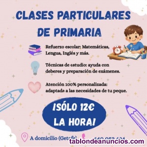 Clases particulares de primaria.