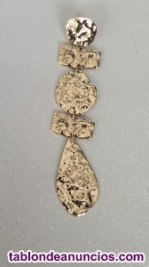 Pendientes largos dorado fiesta 