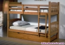 Litera maciza de 3 camas nueva de fabrica