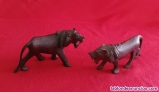 Fotos del anuncio: 2 Leones y 1 Rinocerinte tallados en bano 