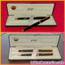 Sakyo vintage pluma estilográfica + bolígrafo en caja Gold, 24 kts,elektroplated