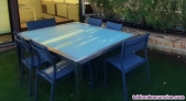 Fotos del anuncio: Mesa de jardín aluminio y cristal más 6 sillas