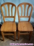 Conjunto de 4 sillas de madera
