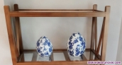 Pareja huevos de porcelana originales 