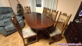 Mesa comedor madera + 6 sillas a juego